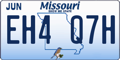 MO license plate EH4Q7H
