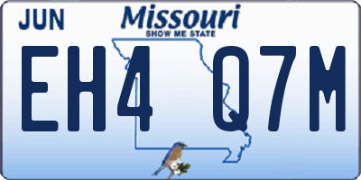 MO license plate EH4Q7M