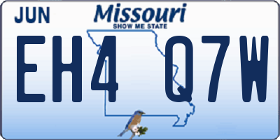 MO license plate EH4Q7W