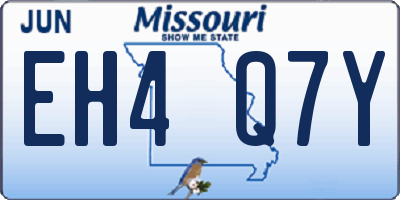 MO license plate EH4Q7Y