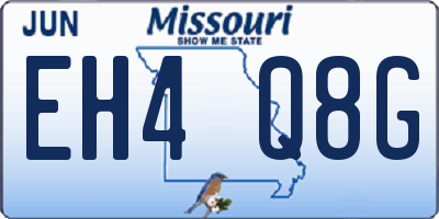 MO license plate EH4Q8G