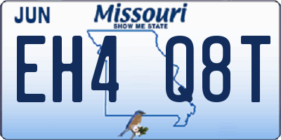 MO license plate EH4Q8T