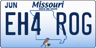 MO license plate EH4R0G