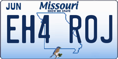 MO license plate EH4R0J