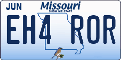 MO license plate EH4R0R