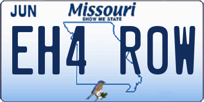 MO license plate EH4R0W