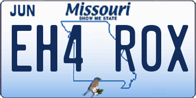 MO license plate EH4R0X