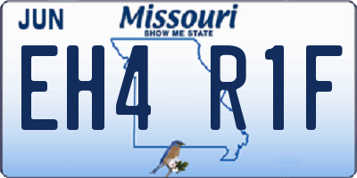MO license plate EH4R1F