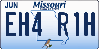 MO license plate EH4R1H