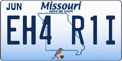 MO license plate EH4R1I