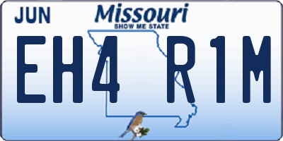 MO license plate EH4R1M
