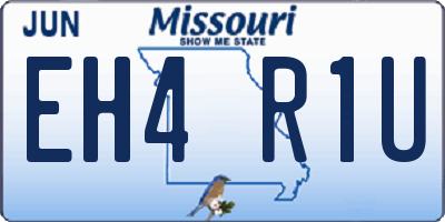 MO license plate EH4R1U