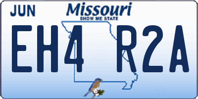 MO license plate EH4R2A