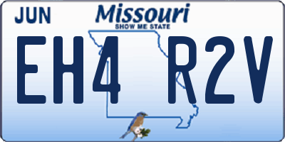 MO license plate EH4R2V