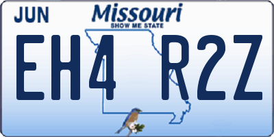 MO license plate EH4R2Z