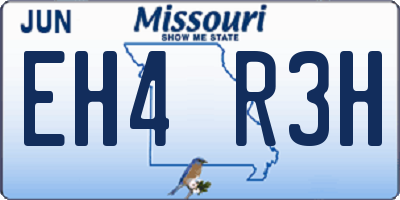 MO license plate EH4R3H