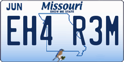 MO license plate EH4R3M