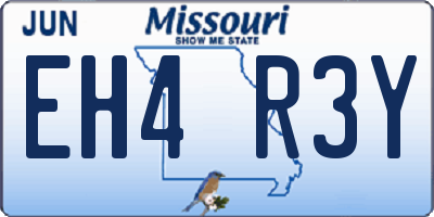 MO license plate EH4R3Y