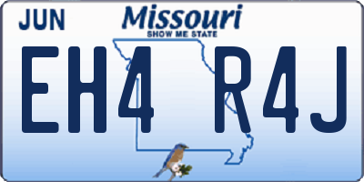 MO license plate EH4R4J