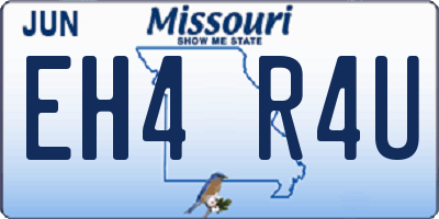MO license plate EH4R4U