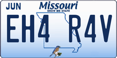MO license plate EH4R4V