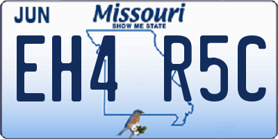 MO license plate EH4R5C