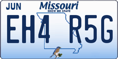 MO license plate EH4R5G