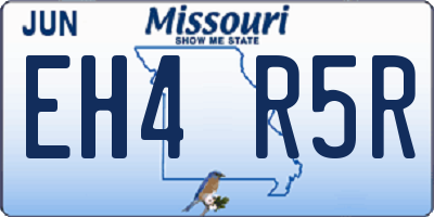 MO license plate EH4R5R