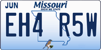 MO license plate EH4R5W