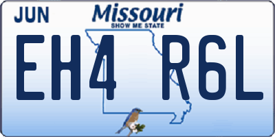 MO license plate EH4R6L