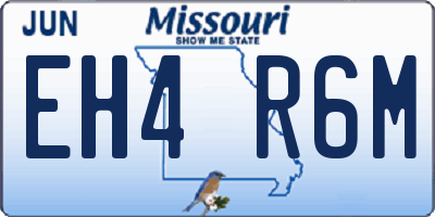 MO license plate EH4R6M