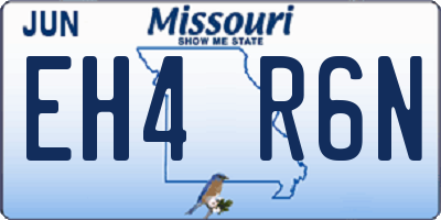 MO license plate EH4R6N
