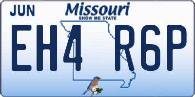 MO license plate EH4R6P