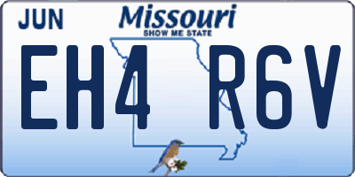 MO license plate EH4R6V