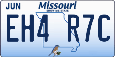 MO license plate EH4R7C