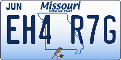 MO license plate EH4R7G