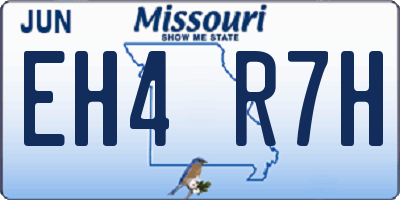 MO license plate EH4R7H