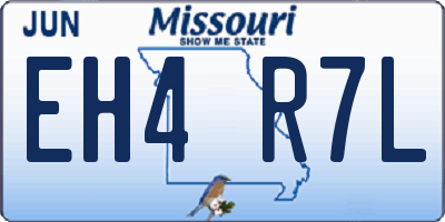 MO license plate EH4R7L