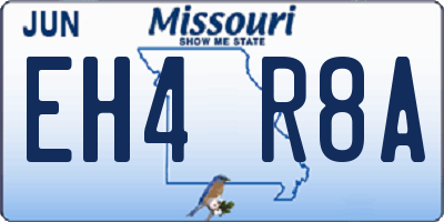 MO license plate EH4R8A