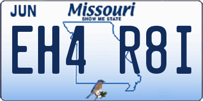 MO license plate EH4R8I
