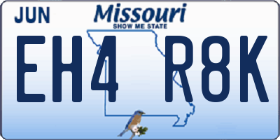 MO license plate EH4R8K