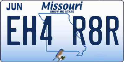 MO license plate EH4R8R