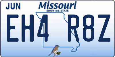 MO license plate EH4R8Z