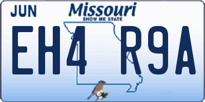 MO license plate EH4R9A