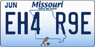 MO license plate EH4R9E
