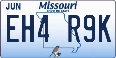 MO license plate EH4R9K