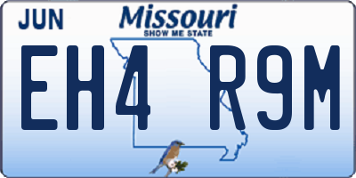 MO license plate EH4R9M