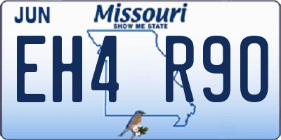 MO license plate EH4R9O