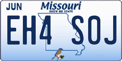 MO license plate EH4S0J