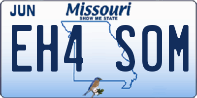 MO license plate EH4S0M